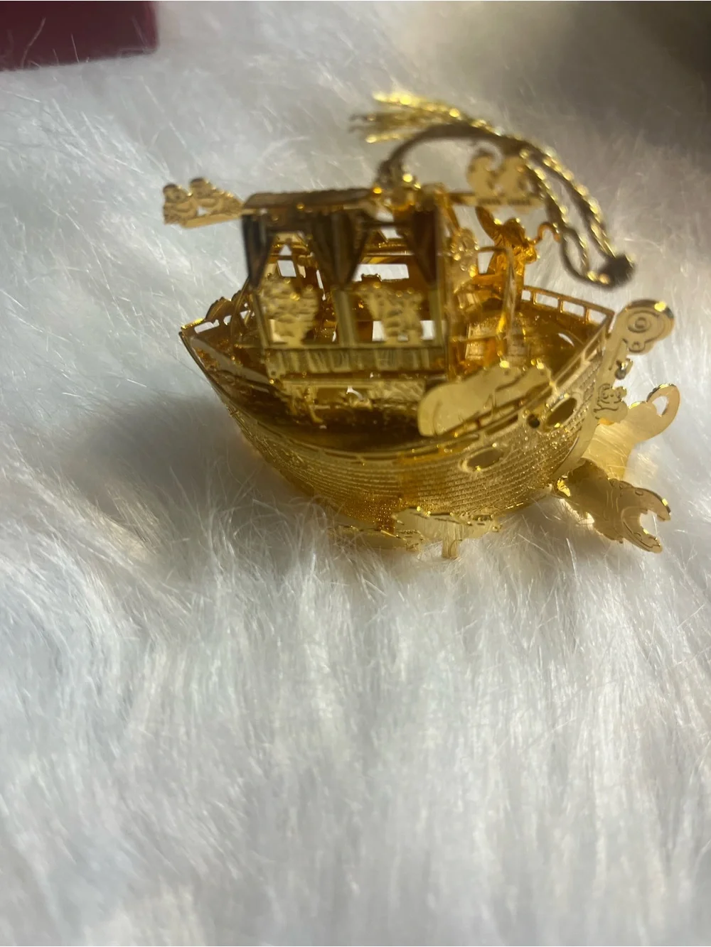 2001 Danbury Mint 23kt Plated Gold Ornaments.